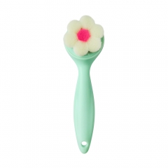 Pretty flower shape cleaning washing face brush portable makeup beauty tool