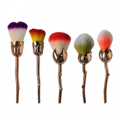 Colorful soft hair flower handle makeup brush set